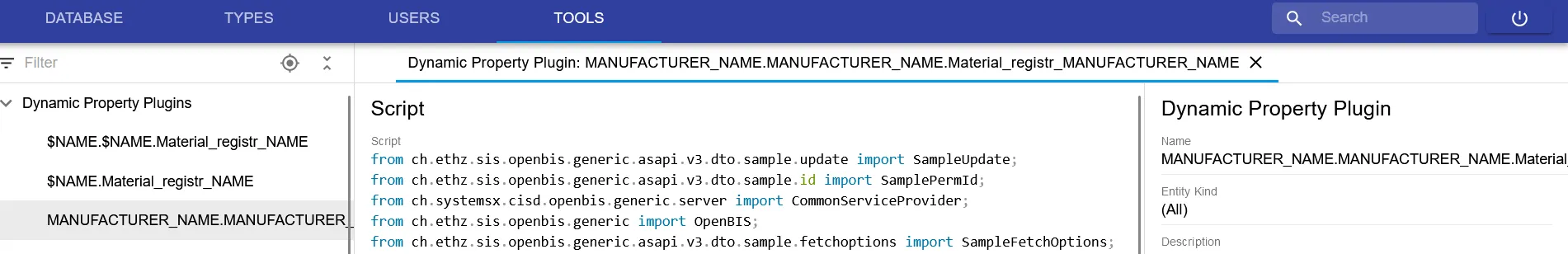 Dynamic property plugin