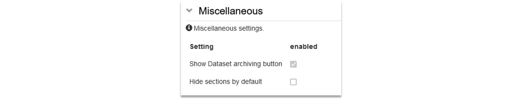 Show how Miscellaneous looks